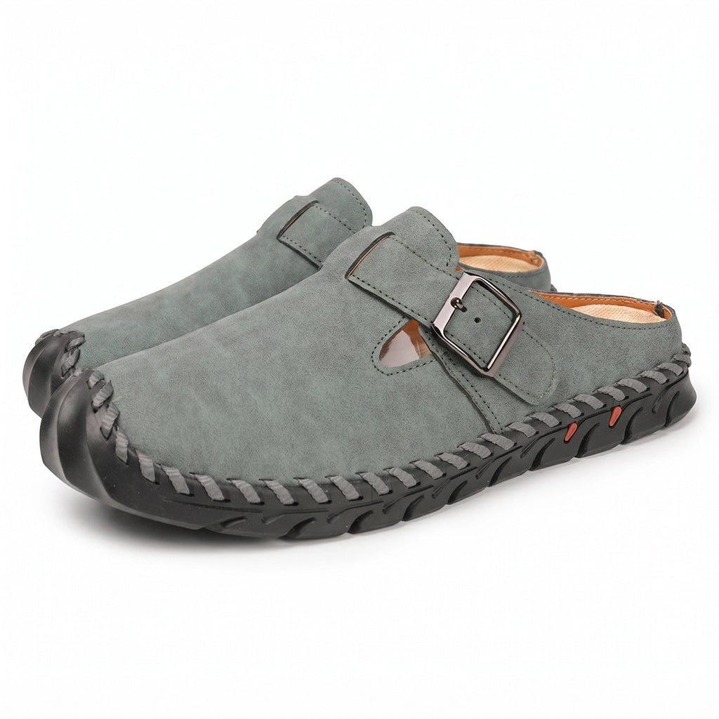 Avery Miller Woven Mules - Color:Green;Size:36