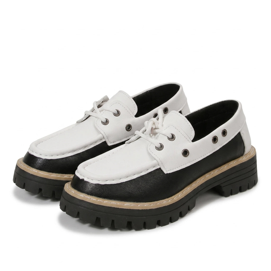 Basa Platform Loafers - Color:White;Size:38