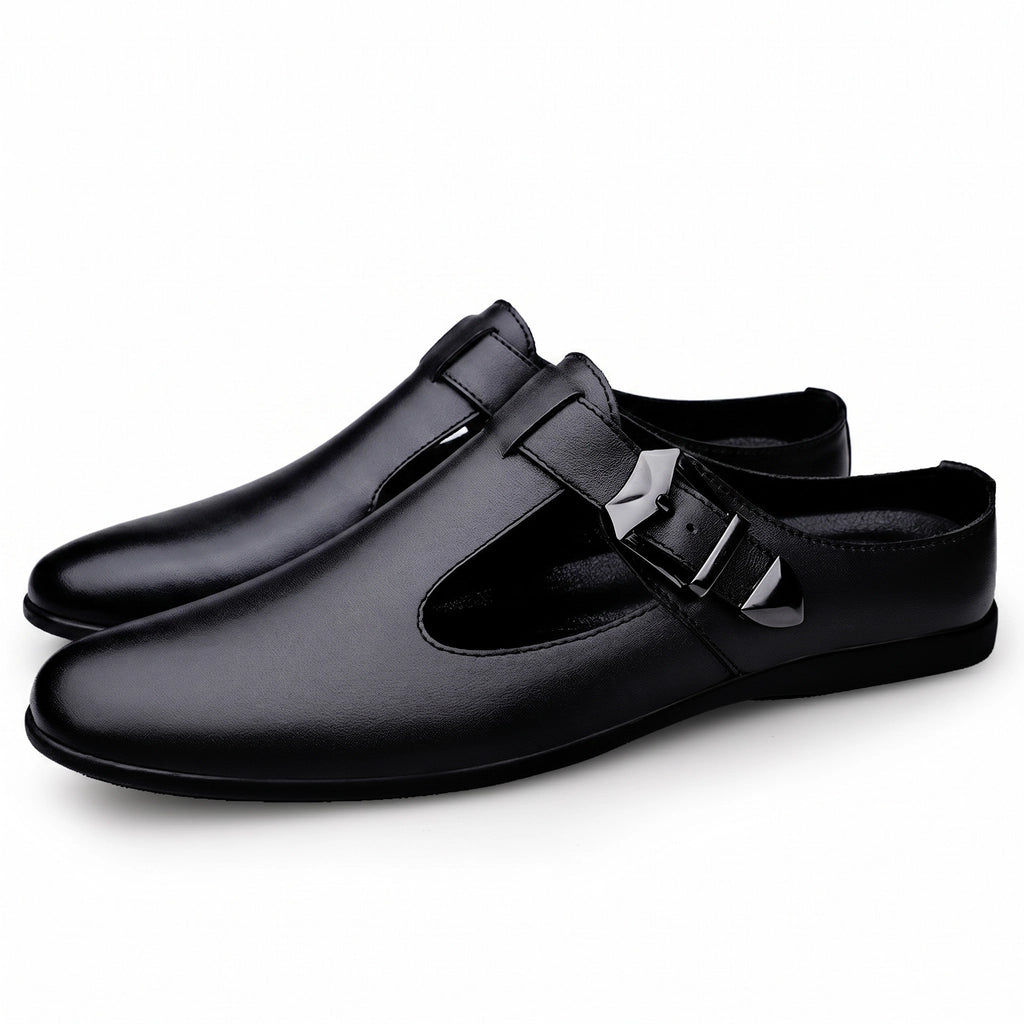 Battista Italian Buckle Loafers - Color:Black;Size:38