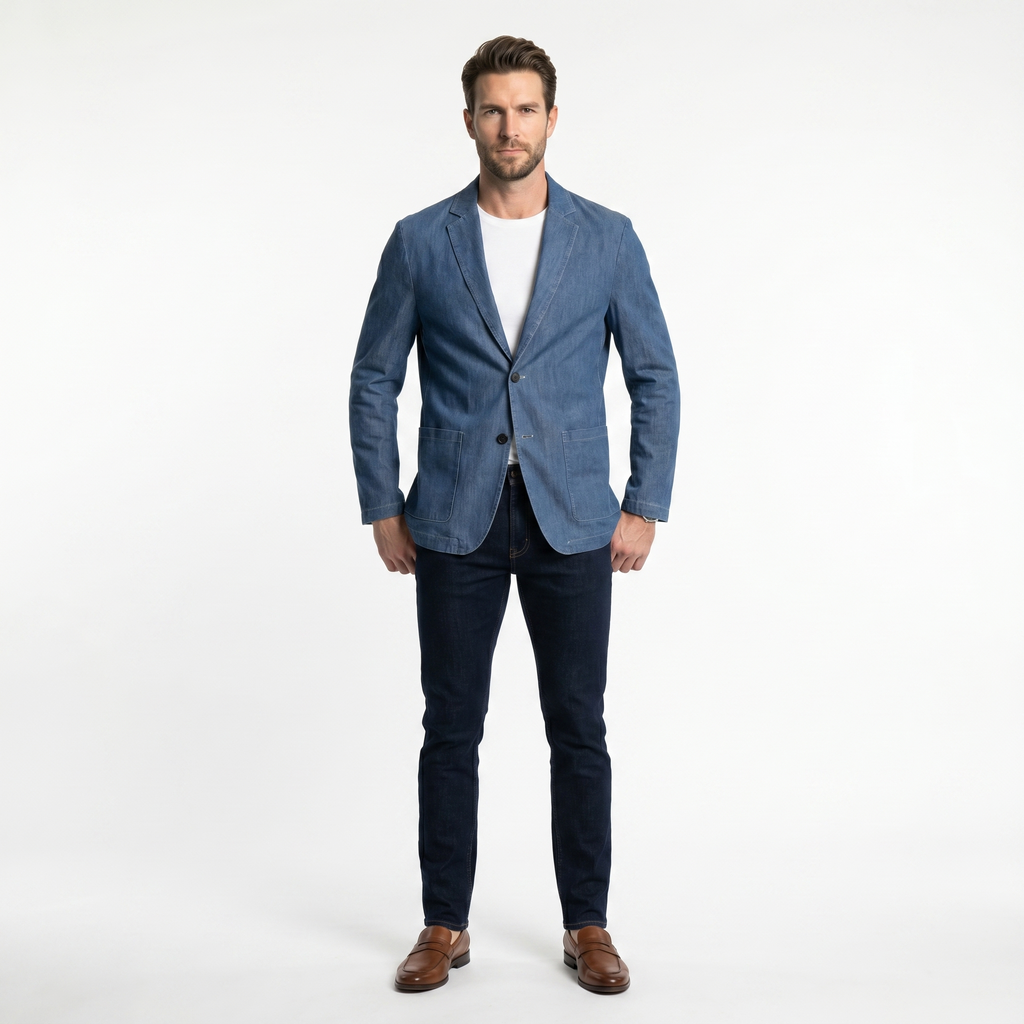 Truman Cotton Denim Blazer