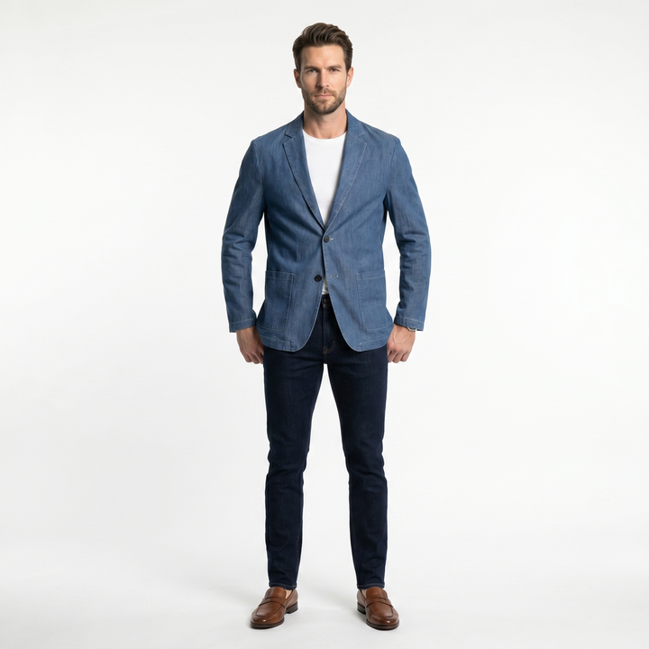 Truman Cotton Denim Blazer