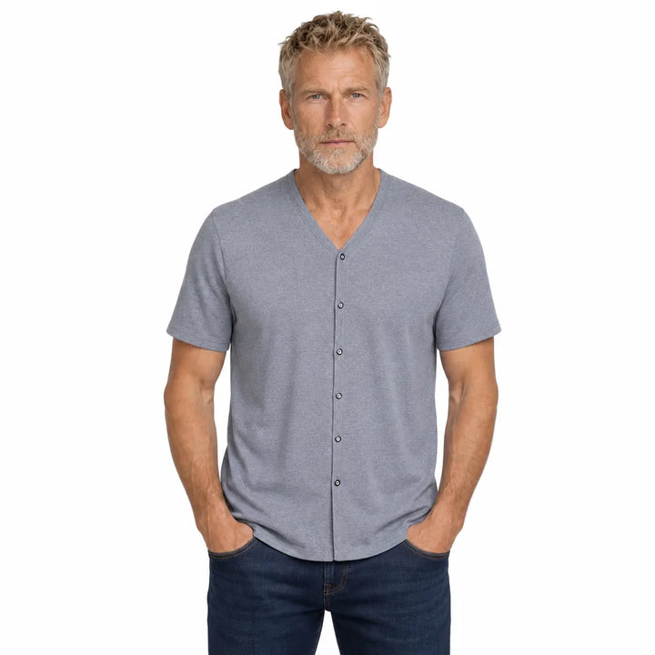 Men's Gray Theodora Cardigan Blouse