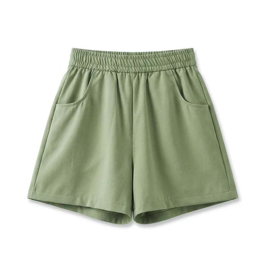 Women's Green Benton High Waist Cargo Shorts
