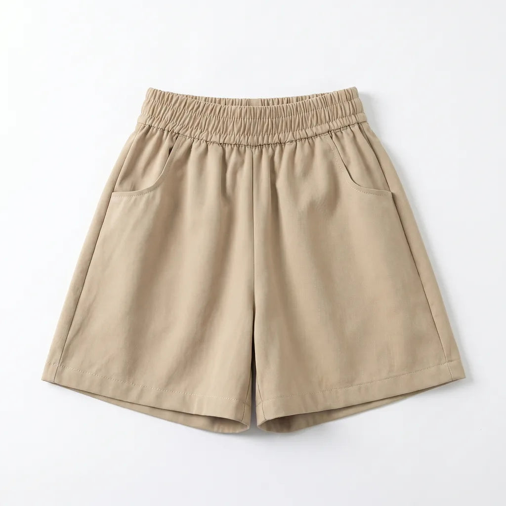Benton High Waist Cargo Shorts - Color:Khaki;Size:M