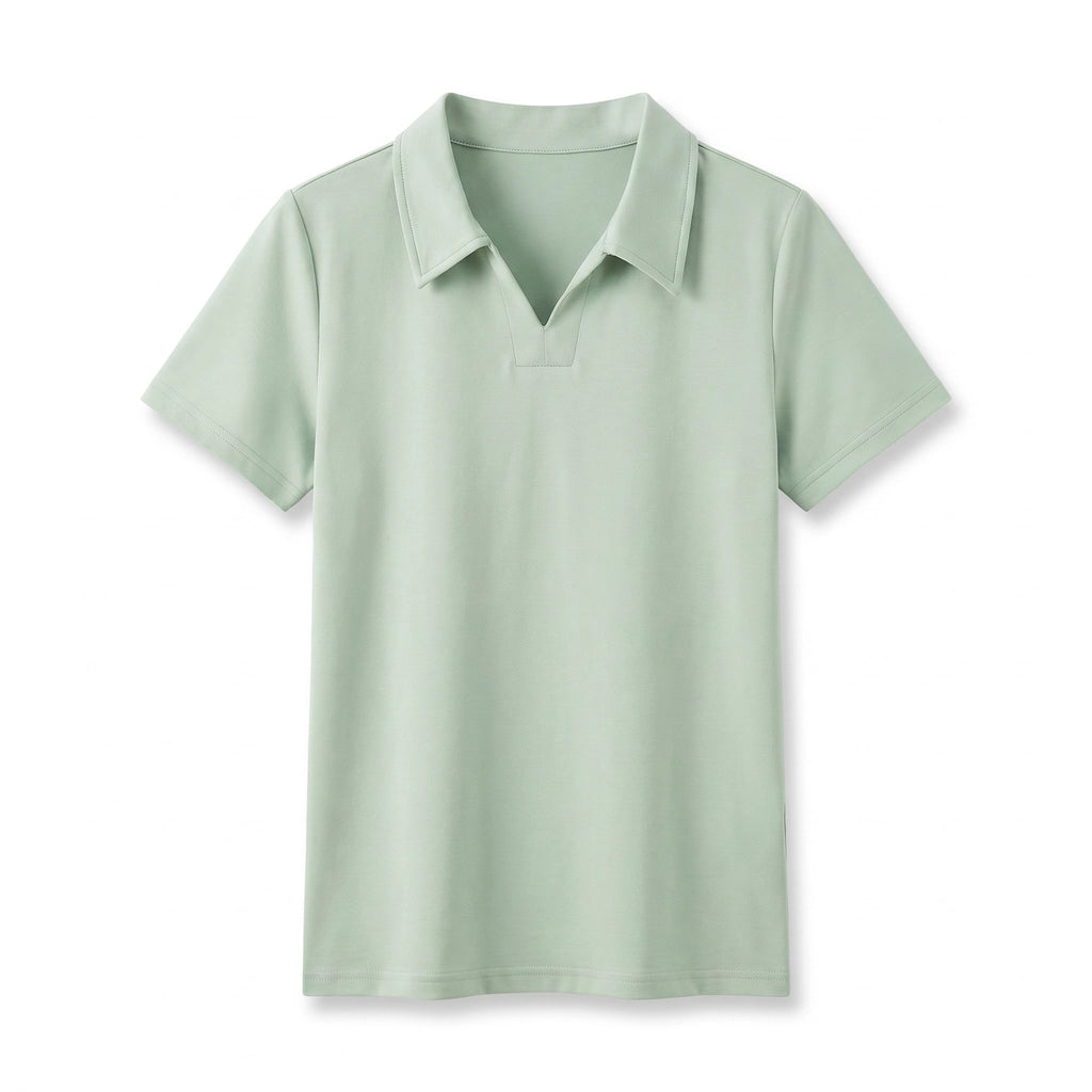 Bethany Polo Collar Shirt - Color:Light Green;Size:S