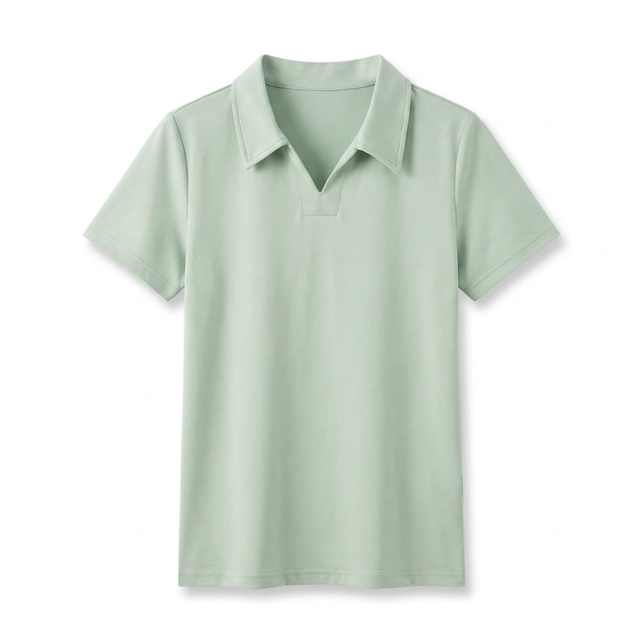 Bethany Polo Collar Shirt - Color:Light Green;Size:S