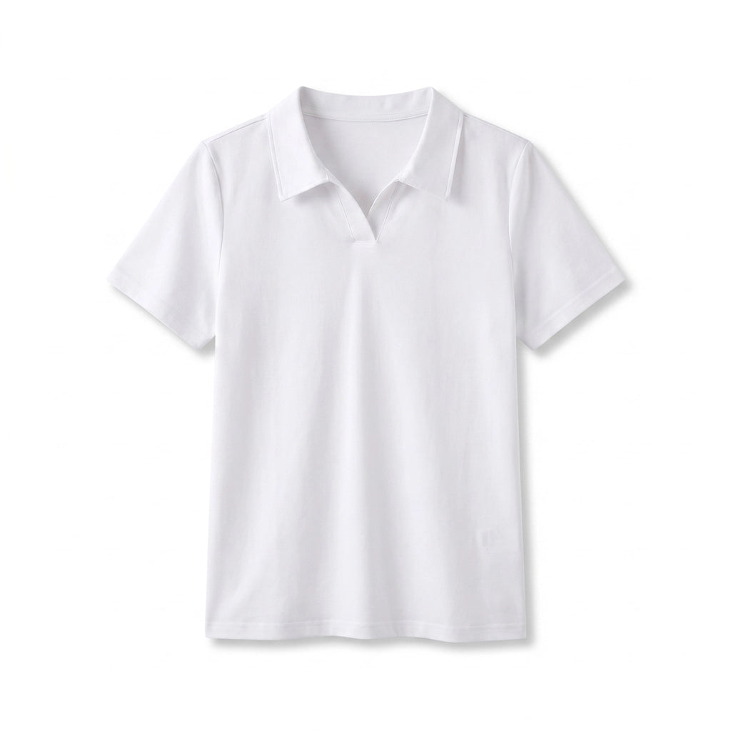 Bethany Polo Collar Shirt - Color:White;Size:S