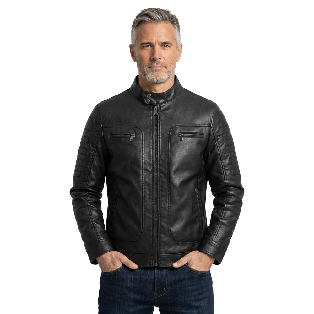 Black Barrett Biker Jacket 4