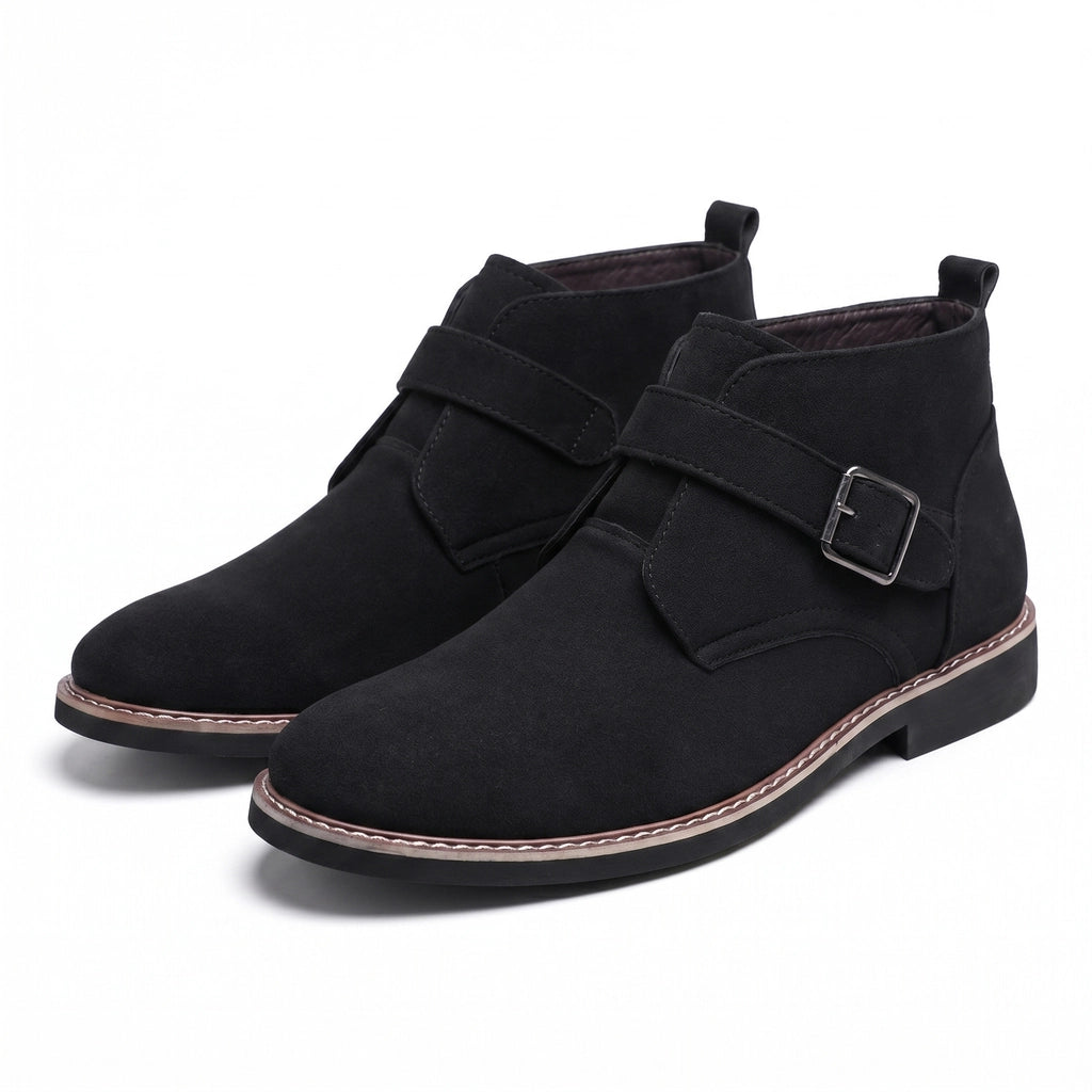 Samuel Leather Chelsea Boots - Color:Black;Size:39