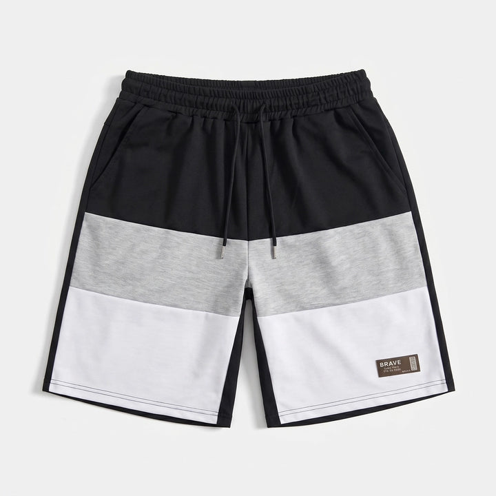Gabriel Colorblock Shorts - Color:Black;Size:XS