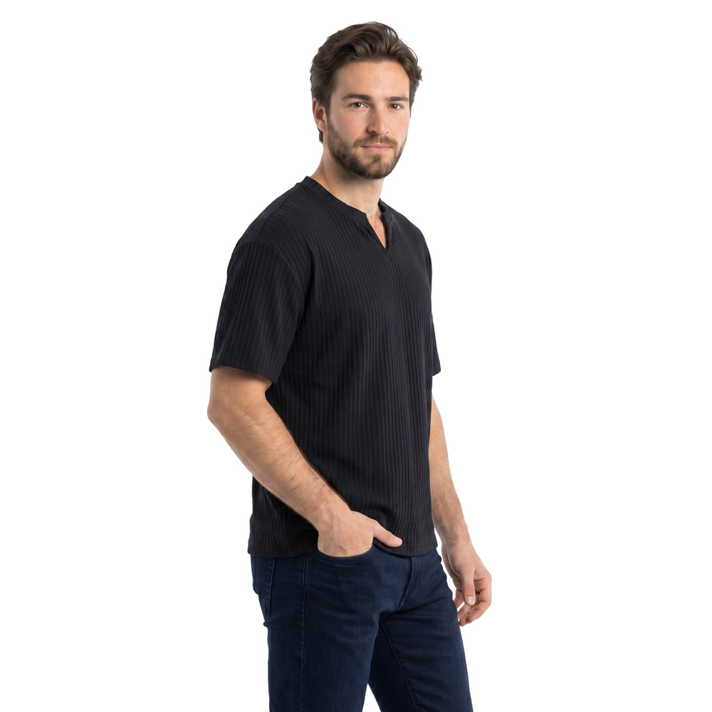Black Caleb V-Neck T-Shirt 3