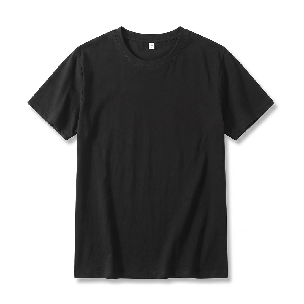 Mark Cotton Crewneck T-shirt  - Color:Black;Size:XS