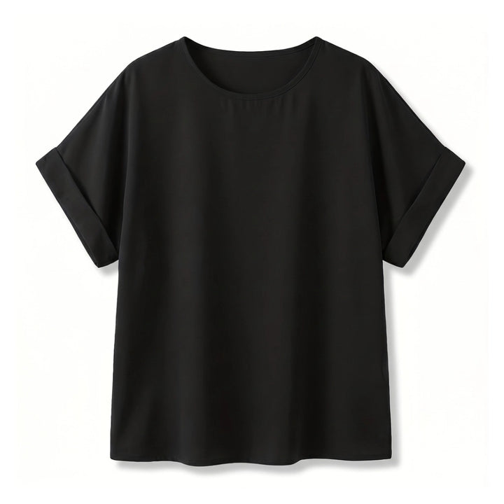 Maria Round Neck Top - Color:Black;Size:XL