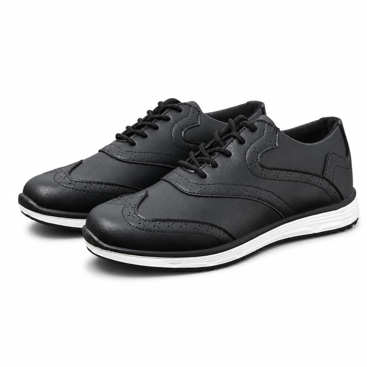 Graham Burns Brogue Sneakers - Color:Black;Size:39