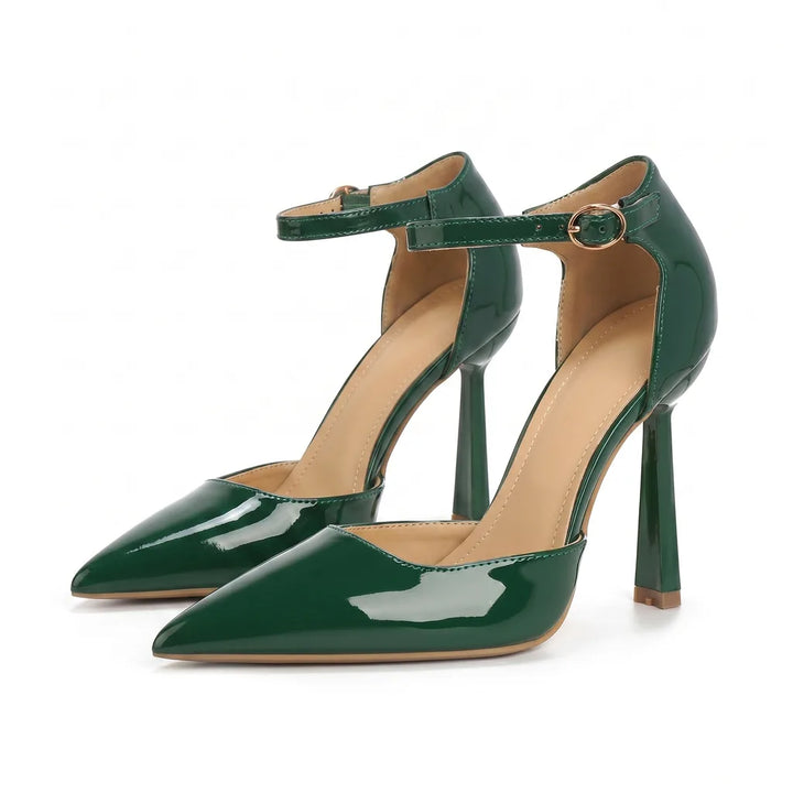 Blair Pointed Toe Heels - Color:Green;Size:35