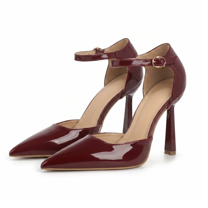 Blair Pointed Toe Heels - Color:Red;Size:35