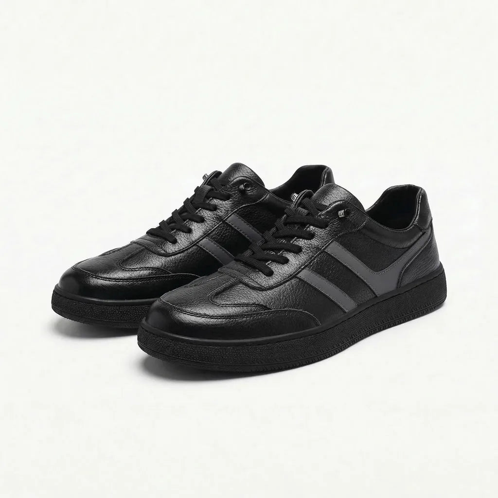 Blake Leather Trainers - Color:Black;Size:38