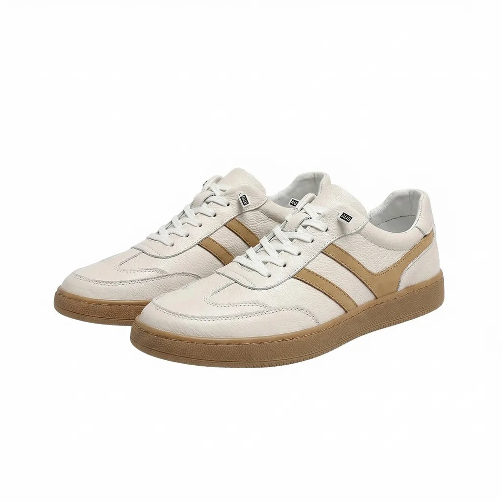Blake Leather Trainers - Color:Off-White;Size:38