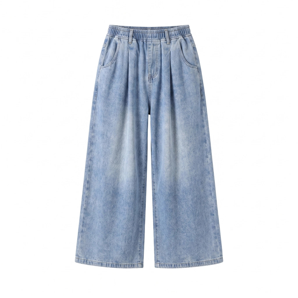 Blue Ingrid Wide-Leg Denim Culottes 6