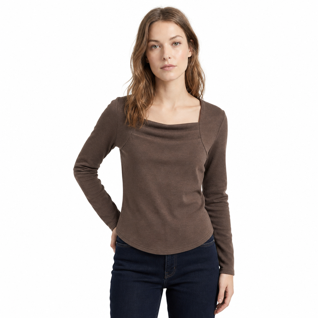 Junia Pleated Square Neck Top