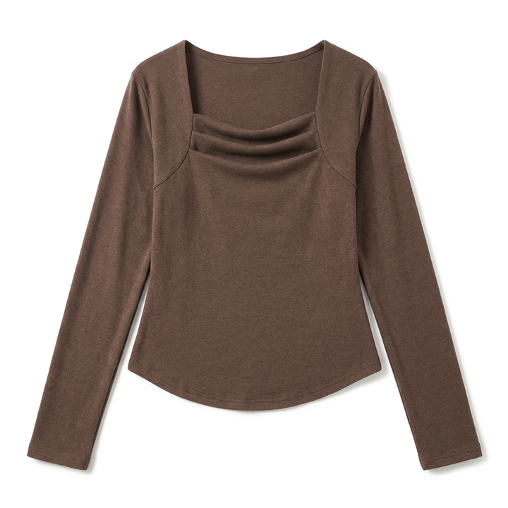 Junia Pleated Square Neck Top
