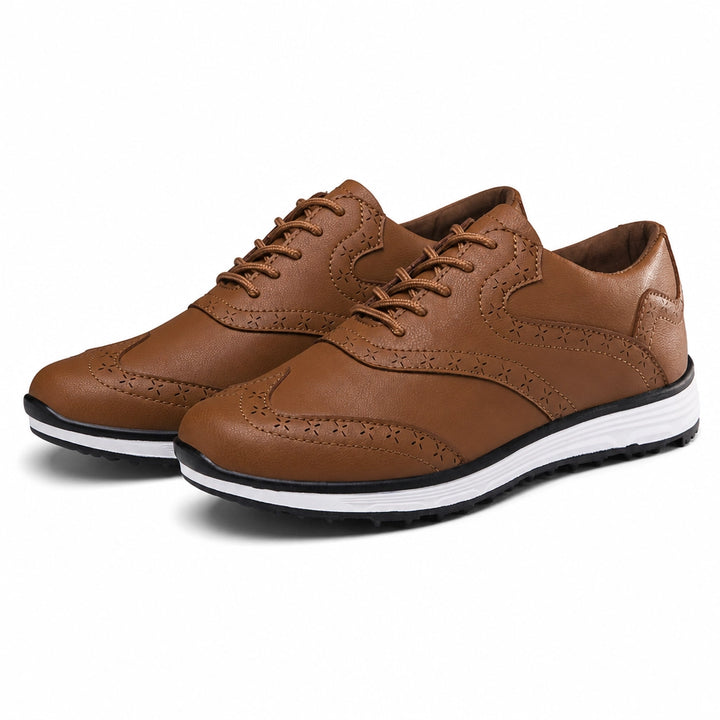 Graham Burns Brogue Sneakers - Color:Brown;Size:39