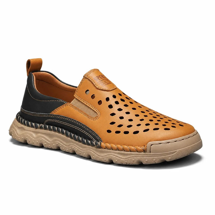 Men's Beige Barnaby Mesh Slip On Loafers