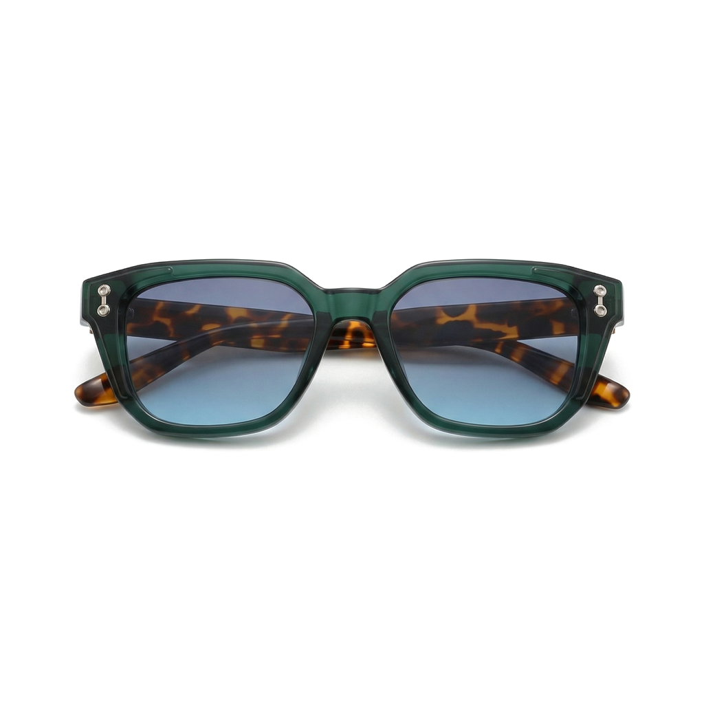 C5 Translucent Green & Tortoise / Blue Grey Lens U MOOI Archer Shades 3