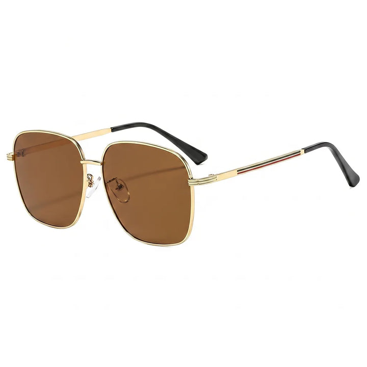 Men's Cold Frame with Brown Lenses Caldwell Square Metal Shades