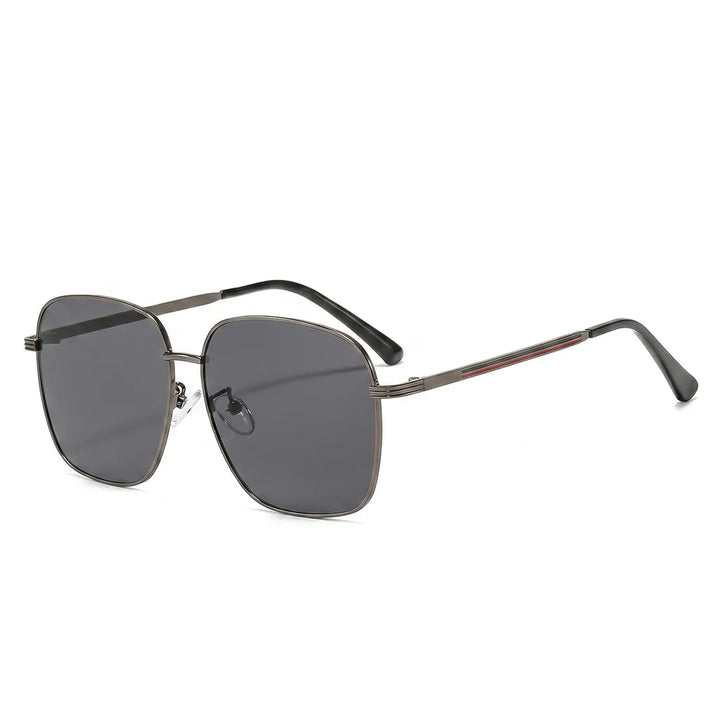 Men's Cunmetal Frame with Gray Lenses Caldwell Square Metal Shades