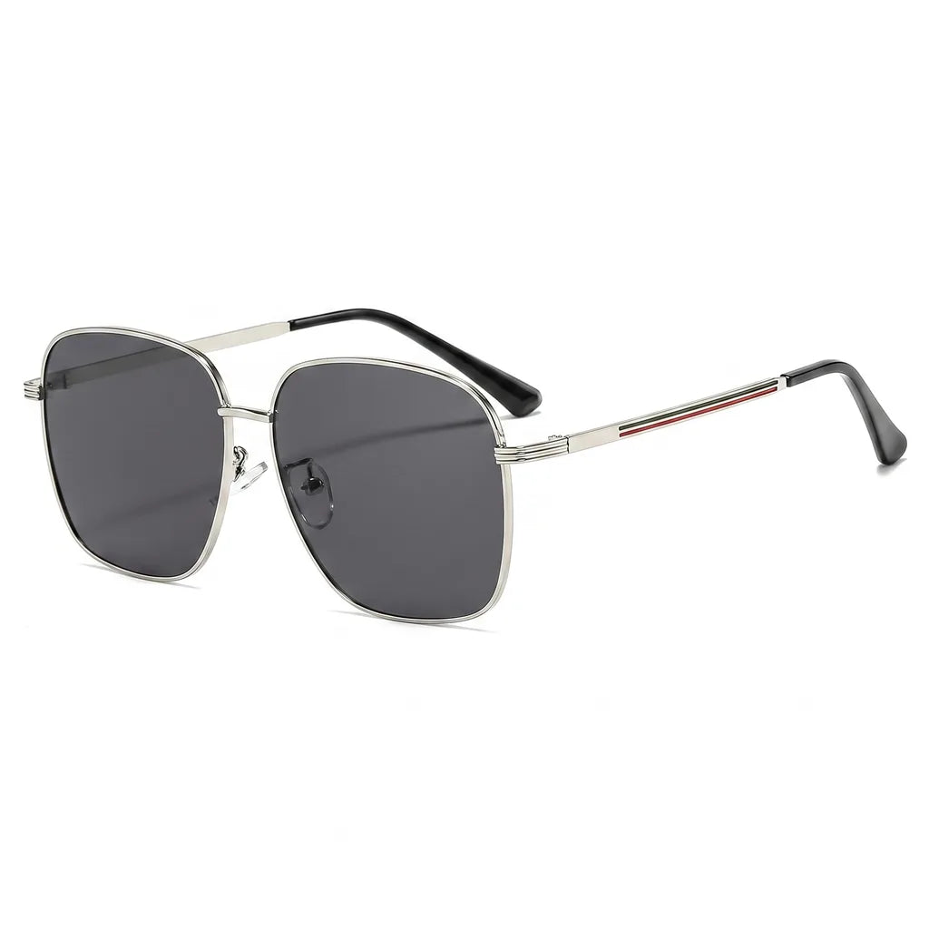 Men's C4 Silver Frame with Gray Lenses Caldwell Square Metal Shades