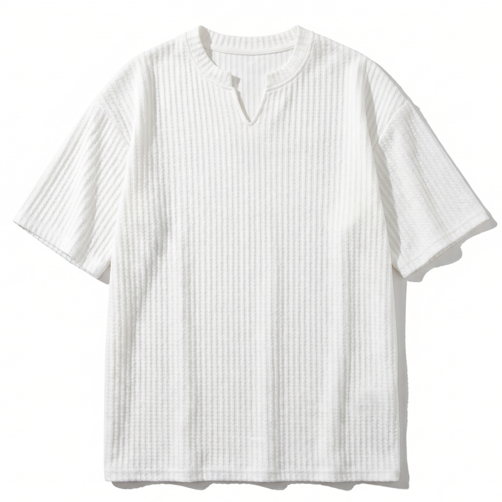 Caleb V-Neck T-Shirt - Color:White;Size:S