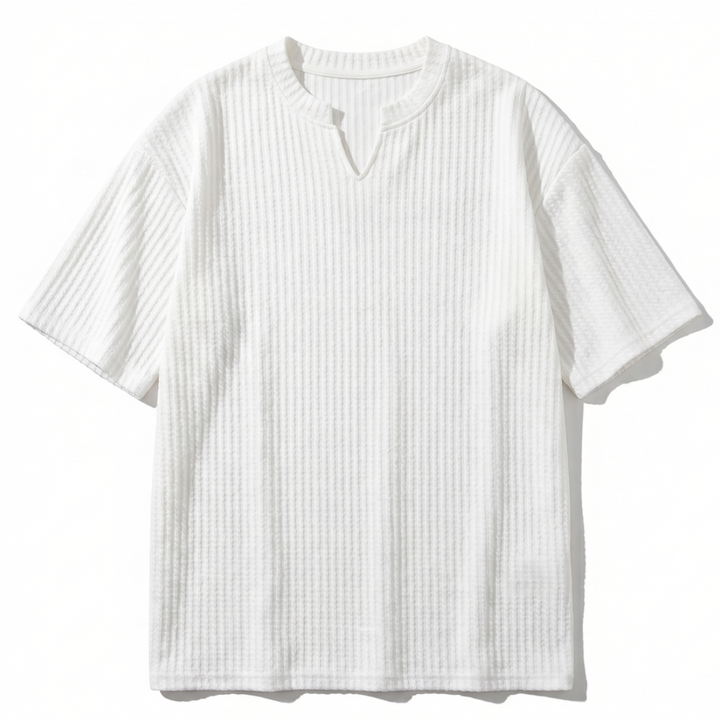 Caleb V-Neck T-Shirt - Color:White;Size:S