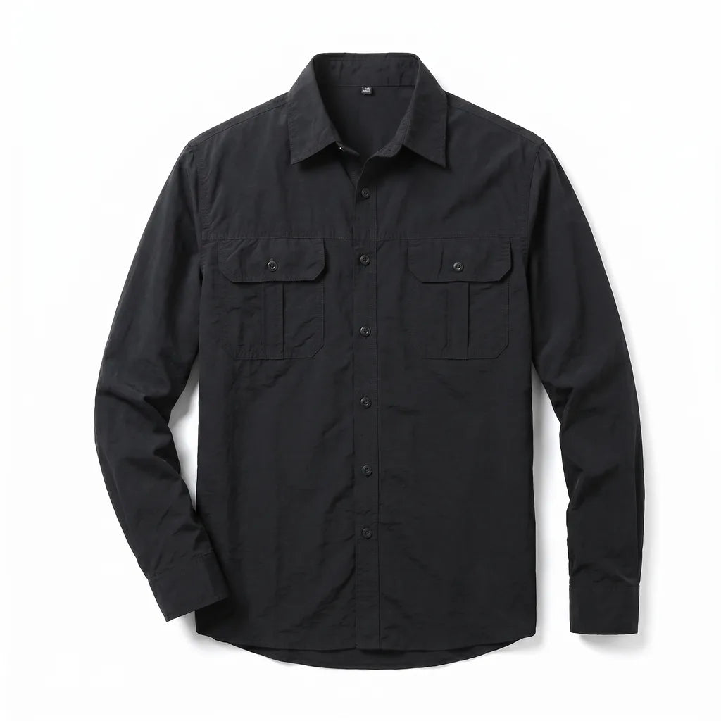 Camden Button-Up Shirt - Color:Black;Size:M