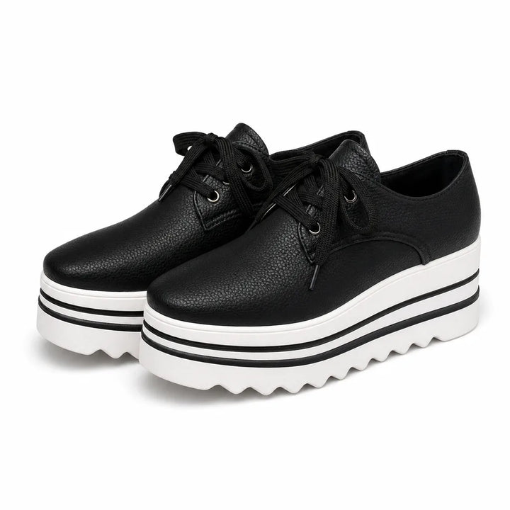 Camila Platform Wedges - Color:Black;Size:35