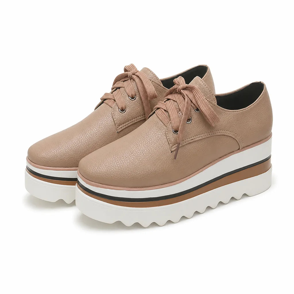 Camila Platform Wedges - Color:Brown;Size:35