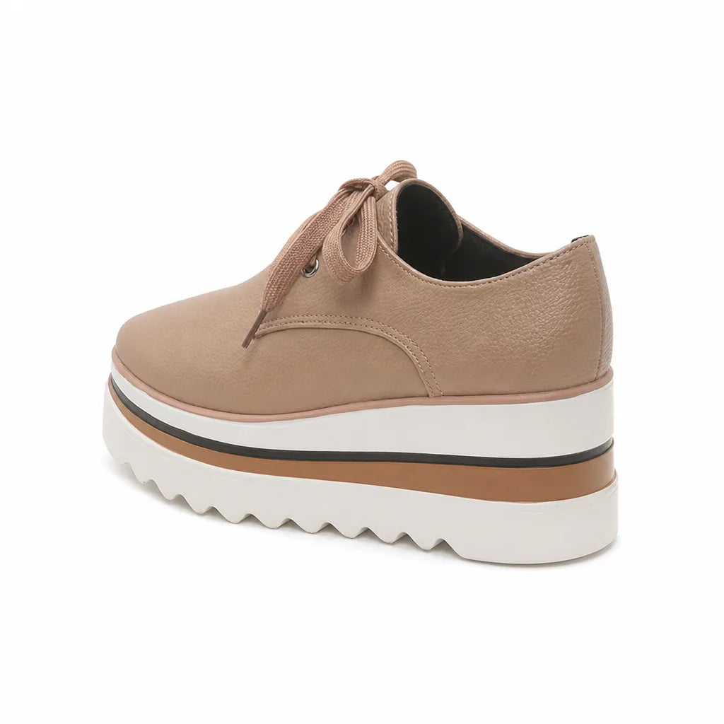 Women's Pink Mercer Striped Platform Wedges