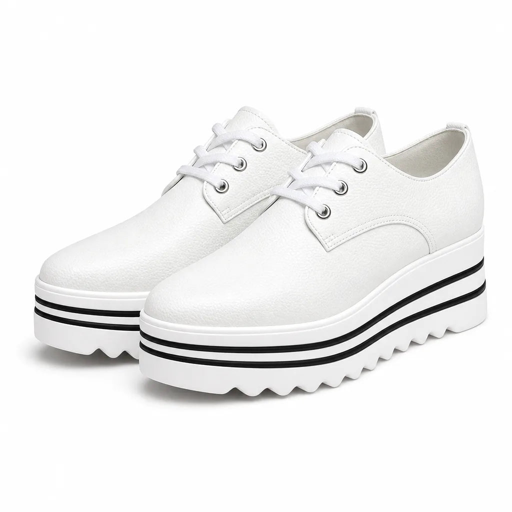Camila Platform Wedges - Color:White;Size:35
