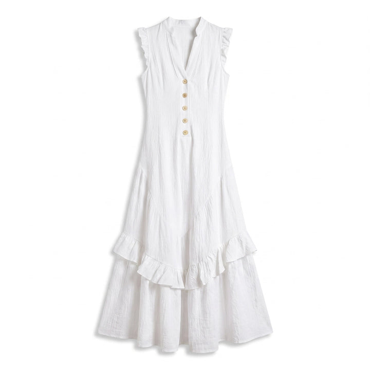 Camille Vance Sleeveless Dress - Color:White;Size:XS