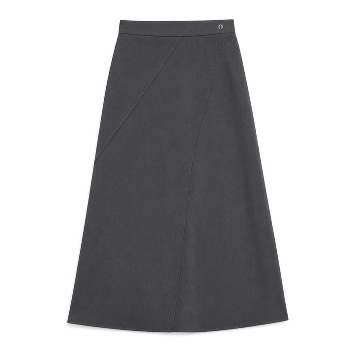 Carmen Fishtail Midi Skirt - Color:Gray;Size:S