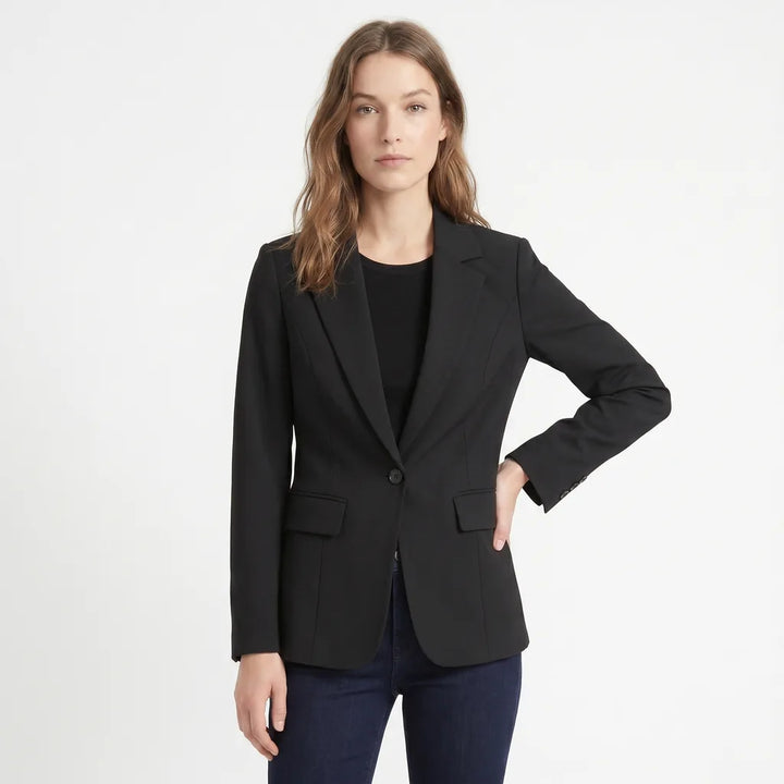 Women's Black Clarke Padded Slim Blazer