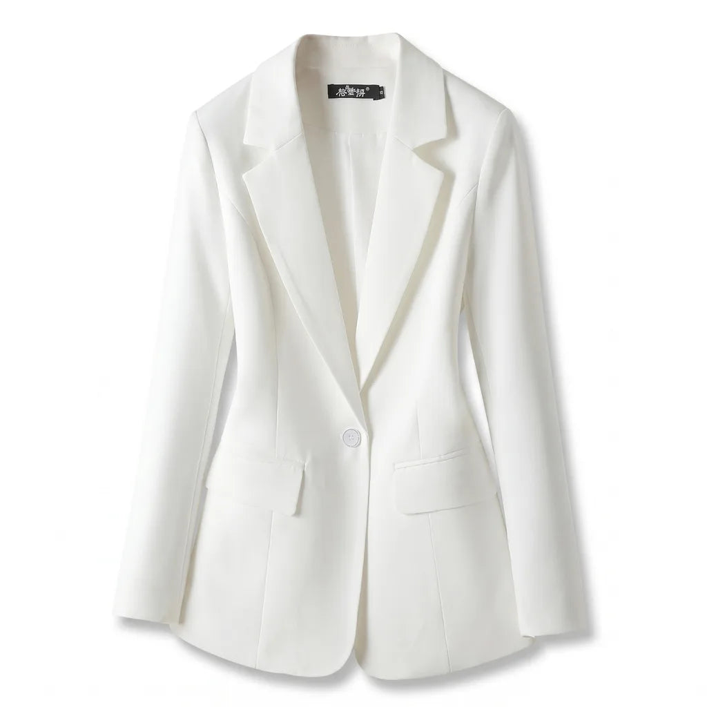 Women's White Clarke Padded Slim Blazer