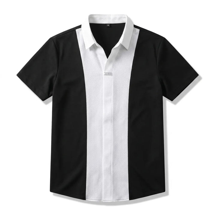 Men's White Cartwright Panel Short Sleeve Shirt