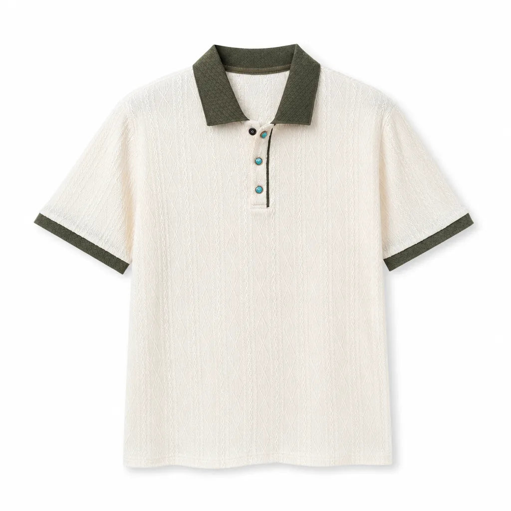 Cecilia Polo Shirt - Color:Beige;Size:S