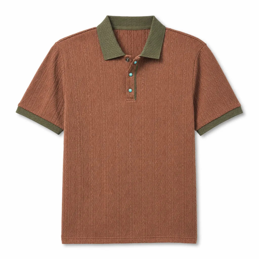 Cecilia Polo Shirt - Color:Brown;Size:S