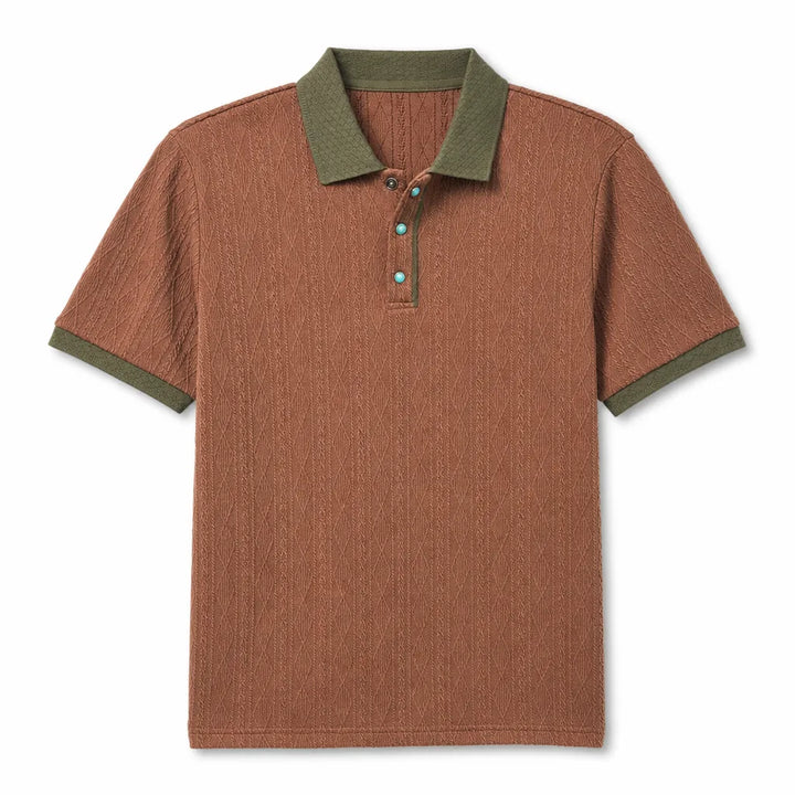 Cecilia Polo Shirt - Color:Brown;Size:S