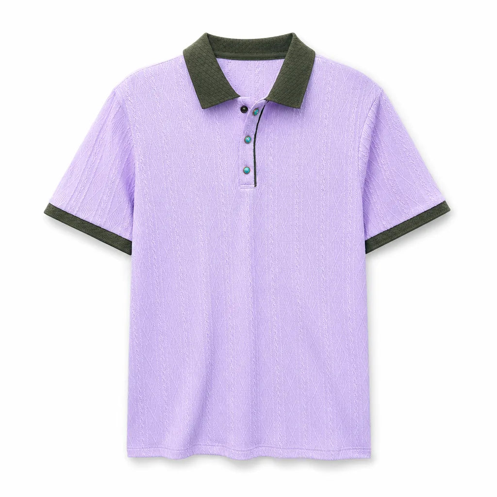 Cecilia Polo Shirt - Color:Purple;Size:S