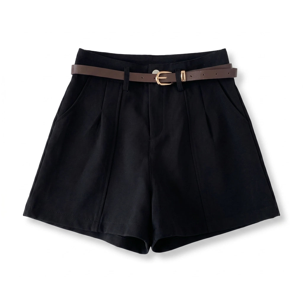 Celine  Wide-Leg Shorts - Color:Black;Size:XS