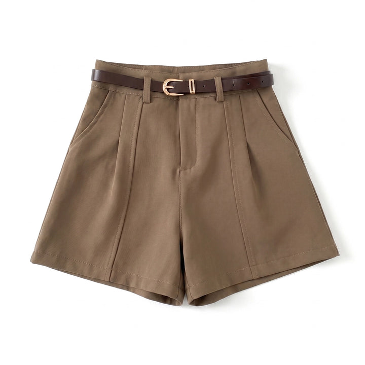 Celine  Wide-Leg Shorts - Color:Khaki;Size:XS