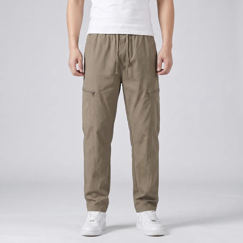 Khaki Regina Curved Cargo Trousers 2